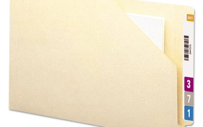 End Tab Jackets With Reinforced Tabs, Straight Tab, Legal Size, 11-Pt Manila, 100/box