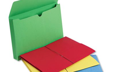 Expanding Wallet with Elastic Cord, 2″ Expansion, 1 Section, Elastic Cord Closure, Legal Size, Assorted Colors, 50/Box