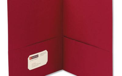 Two-Pocket Folder, Textured Paper, 100-Sheet Capacity, 11 X 8.5, Red, 25/box