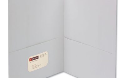 Two-Pocket Folder, Textured Paper, 100-Sheet Capacity, 11 X 8.5, White, 25/box