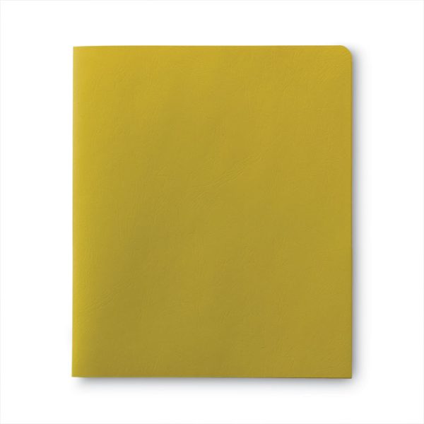 Two-Pocket Folder, Textured Paper, 100-Sheet Capacity, 11 X 8.5, Yellow, 25/box - Image 3