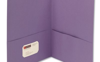 Two-Pocket Folder, Textured Paper, 100-Sheet Capacity, 11 X 8.5, Lavender, 25/box