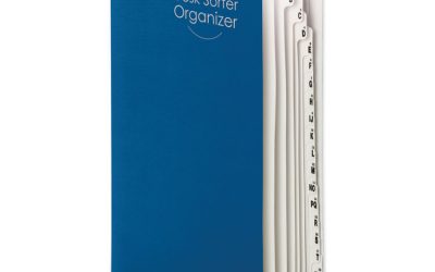 Deluxe Expandable Indexed Desk File/Sorter, Reinforced Tabs, 20 Dividers, Alpha/Numeric Index, Legal Size, Dark Blue Cover