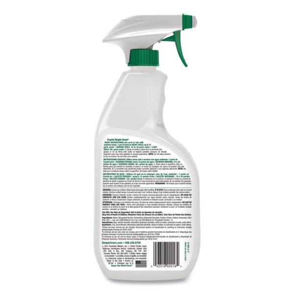 Crystal Industrial Cleaner/degreaser, 24 Oz Spray Bottle, 12/carton - Image 2