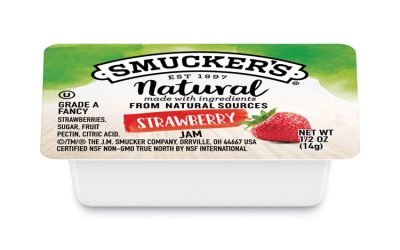 Smuckers 1/2 Ounce Natural Jam, 0.5 Oz Container, Strawberry, 200/carton