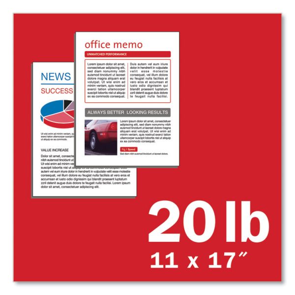 Premium Multipurpose Copy Paper, 97 Bright, 20 Lb Bond Weight, 11 X 17, White, 500 Sheets/ream, 5 Reams/carton - Image 4