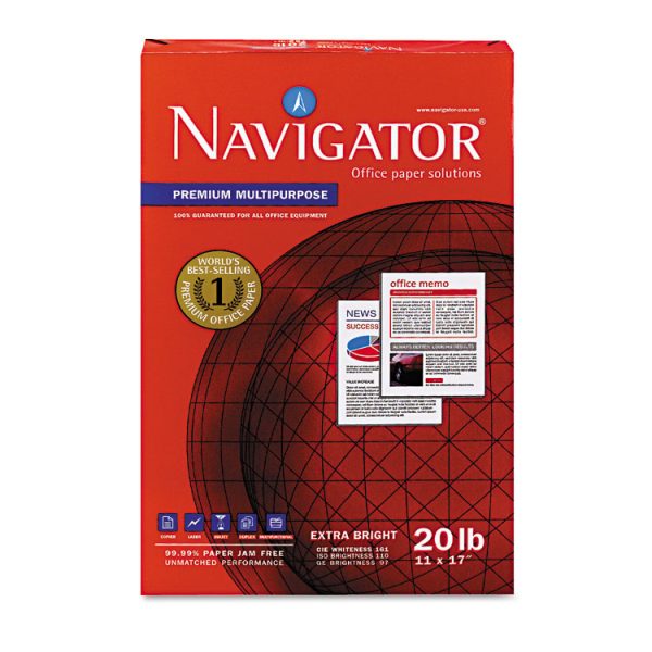 Premium Multipurpose Copy Paper, 97 Bright, 20 Lb Bond Weight, 11 X 17, White, 500 Sheets/ream, 5 Reams/carton - Image 2