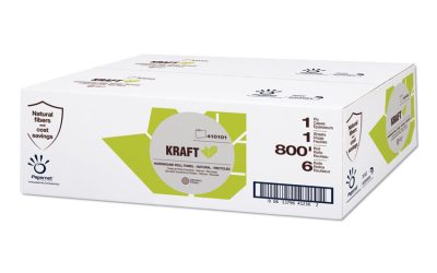 Heavenly Soft Hardwound Paper Towel, Kraft, 1-Ply, 7.8″ x 800 ft, Brown, 6 Rolls/Carton