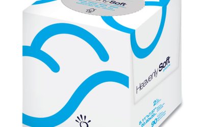 Heavenly Soft Facial Tissue, 2-Ply, White, 90/Cube Box, 36 Boxes/Carton