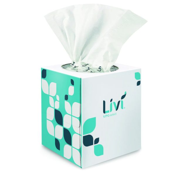 Cube Facial Tissue, 2-Ply, White, 90 Sheets/Box, 36 Boxes/Carton - Image 3