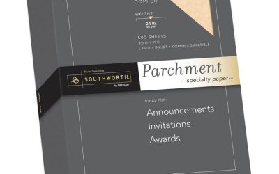 Parchment Specialty Paper, 24 lb Bond Weight, 8.5 x 11, Copper, 500/Box