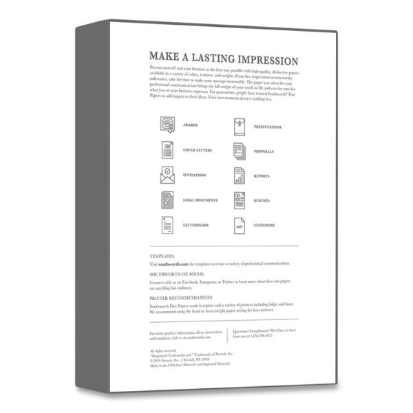 Parchment Specialty Paper, 24 lb Bond Weight, 8.5 x 11, Ivory, 500/Ream - Image 2