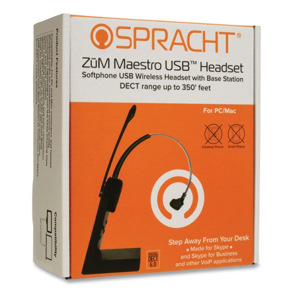 ZuM Maestro USB Monaural Over The Head Headset, Black - Image 2