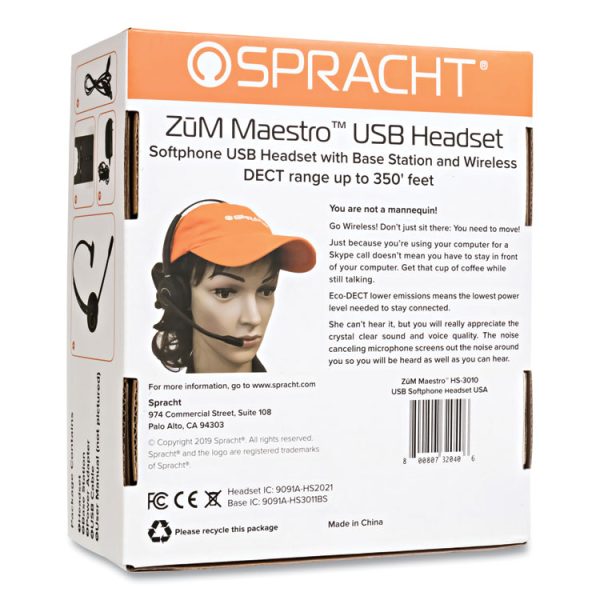 ZuM Maestro USB Monaural Over The Head Headset, Black - Image 3