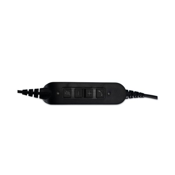 HS-WD-USB-1 Monaural Over The Head Headset, Black - Image 3