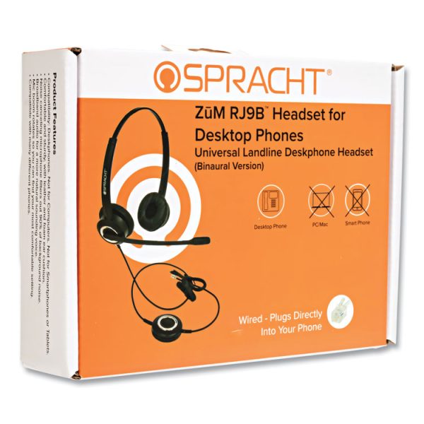 ZuM ZuMRJ9B Binaural Over The Head Headset, Black - Image 2