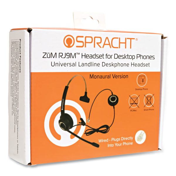 ZuM ZuMRJ9M Monaural Over The Head Headset, Black - Image 2