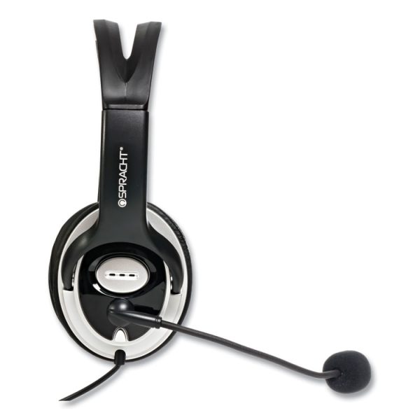 ZuM Binaural Over The Head Headset, Black/Silver - Image 6