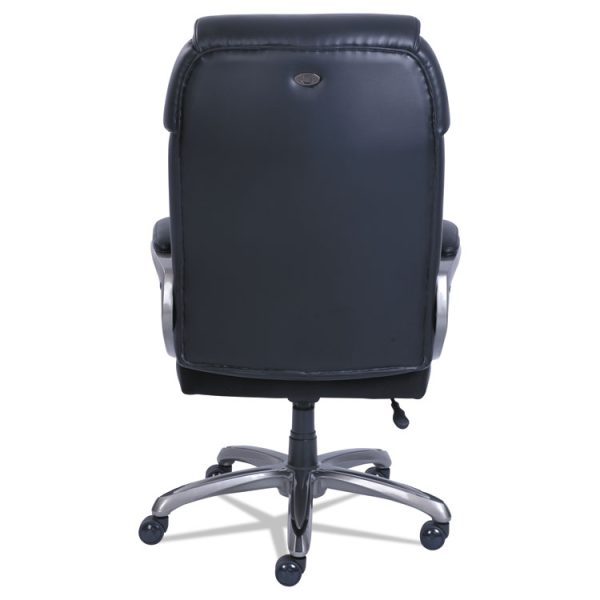 Cosset Big And Tall Executive Chair, Supports Up To 400 Lb, 19" To 22" Seat Height, Black Seat/back, Slate Base - Image 7