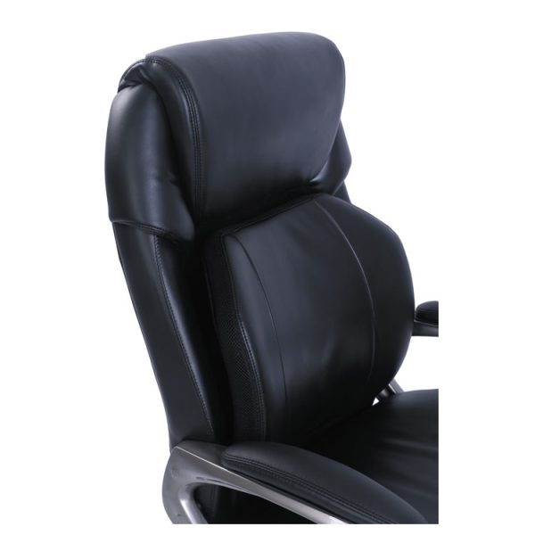 Cosset Big And Tall Executive Chair, Supports Up To 400 Lb, 19" To 22" Seat Height, Black Seat/back, Slate Base - Image 3