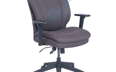 Cosset Ergonomic Task Chair, Supports Up To 275 Lb, 19.5″ To 22.5″ Seat Height, Gray Seat/back, Black Base