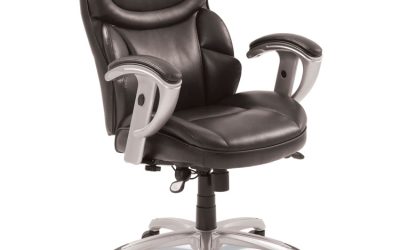 Emerson Task Chair, Supports Up To 300 Lb, 18.75″ To 21.75″ Seat Height, Brown Seat/back, Silver Base