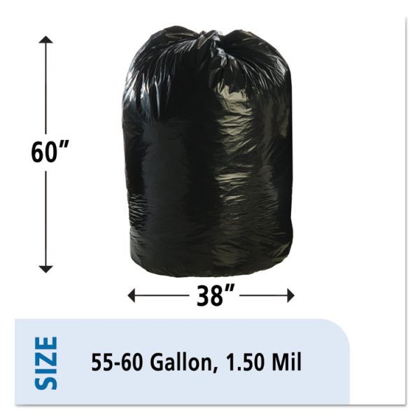 Total Recycled Content Plastic Trash Bags, 60 Gal, 1.5 Mil, 38" X 60", Brown/black, 100/carton - Image 7