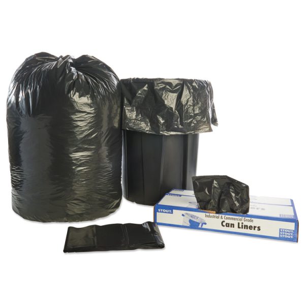 Total Recycled Content Plastic Trash Bags, 60 Gal, 1.5 Mil, 38" X 60", Brown/black, 100/carton - Image 5