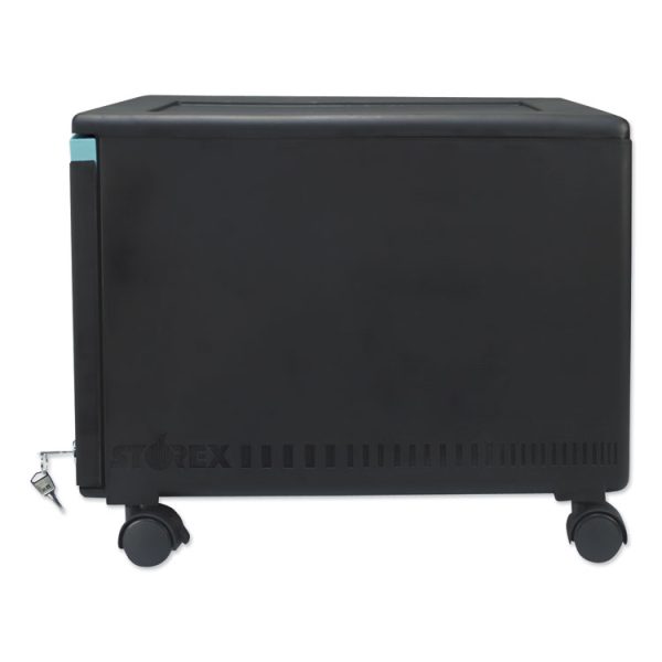 Single-Drawer Mobile Filing Cabinet, 1 Legal/letter-Size File Drawer, Black/teal, 14.75" X 18.25" X 12.75" - Image 3