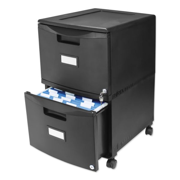 Two-Drawer Mobile Filing Cabinet, 2 Legal/letter-Size File Drawers, Black, 14.75" X 18.25" X 26" - Image 5