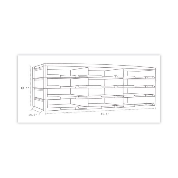 Storex Literature Organizer, 12 Compartments, 10.63 x 13.3 x 31.4, Black - Image 3