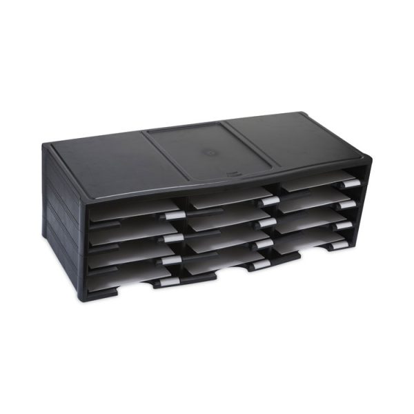 Storex Literature Organizer, 12 Compartments, 10.63 x 13.3 x 31.4, Black - Image 4