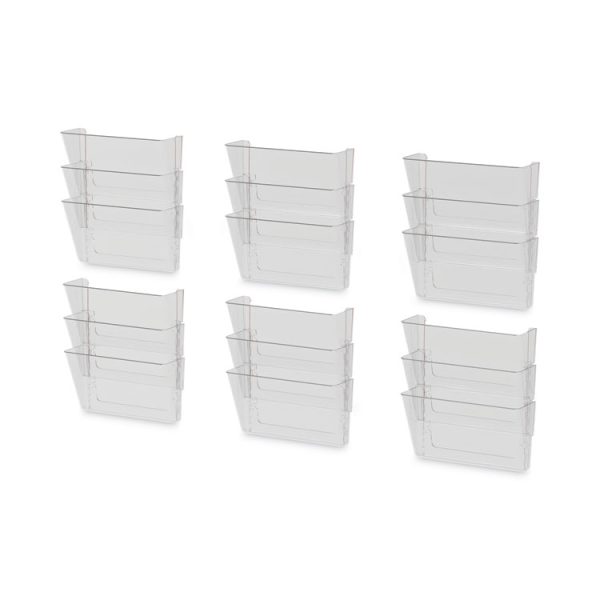 Wall File, 3 Sections, Legal Size 16" x 4" x 14", Clear, 3/Set - Image 2