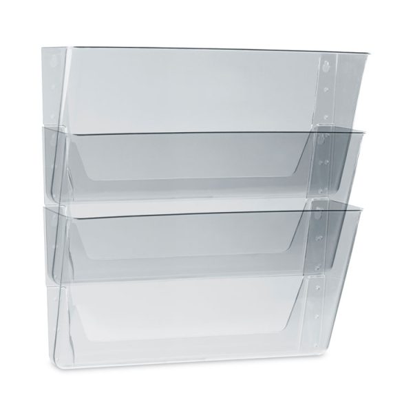 Wall File, 3 Sections, Legal Size 16" x 4" x 14", Clear, 3/Set - Image 3