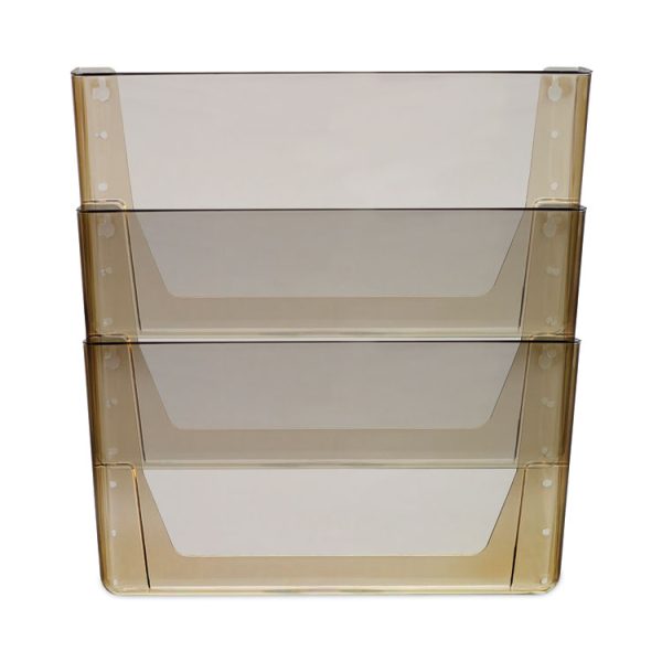Wall File, 3 Sections, Letter Size, 13" x 4" x 14",  Smoke, 3/Set - Image 4