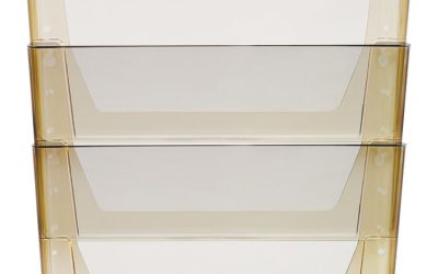 Wall File, 3 Sections, Legal Size, 16″ x 4″ x 14″, Smoke, 3/Set