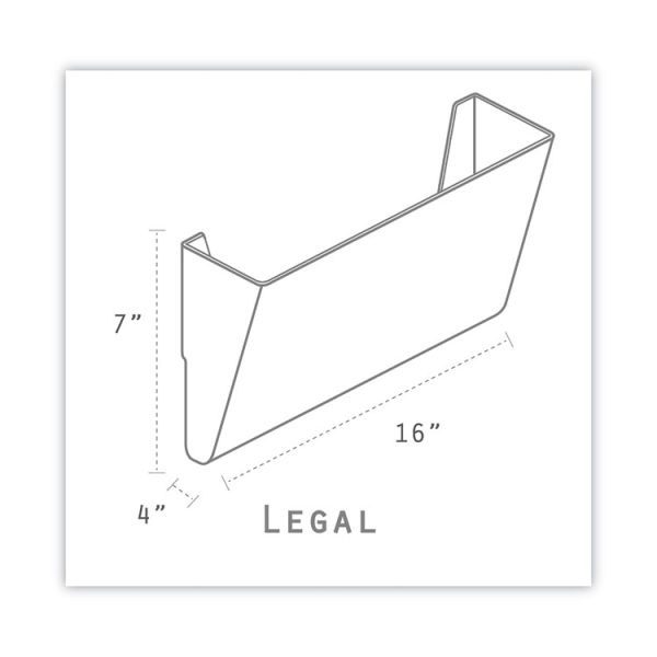 Wall File, 3 Sections, Legal Size, 16" x 4" x 14", Smoke, 3/Set - Image 6