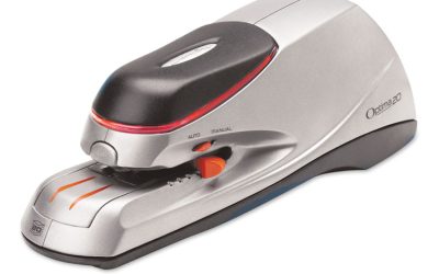 Optima 20 Electric Stapler, 20-Sheet Capacity, Silver