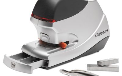 Optima 45 Electric Stapler, 45-Sheet Capacity, Silver/Gray