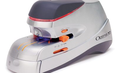 Optima 70 Electric Stapler, 70-Sheet Capacity, Silver/Black/Gray