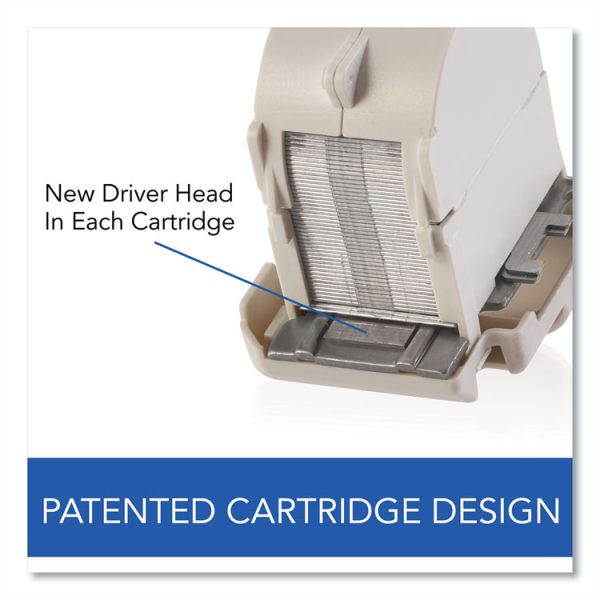 Desktop Electric Stapler Cartridge, 0.25" Leg, 0.5" Crown, Steel, 1,500/cartridge, 2 Cartridges/box, 3000/box - Image 3