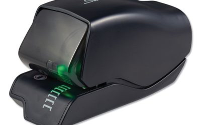 Desktop Cartridge Electric Stapler With Led Guide, 25-Sheet Capacity, Black