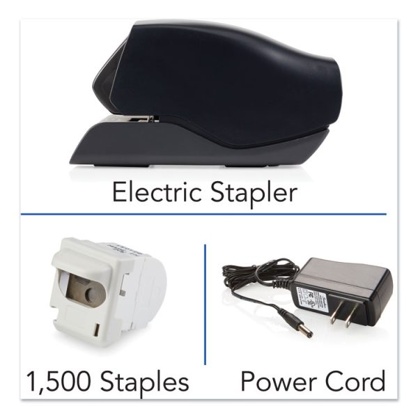 Desktop Cartridge Electric Stapler With Led Guide, 25-Sheet Capacity, Black - Image 8