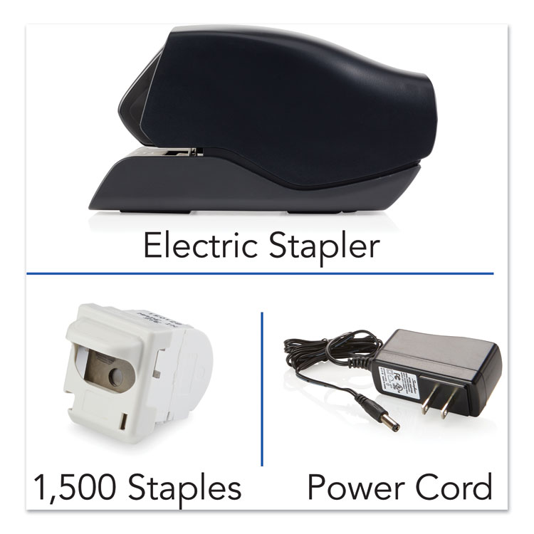 Desktop Cartridge Electric Stapler With Led Guide, 25-Sheet Capacity, Black - Image 8