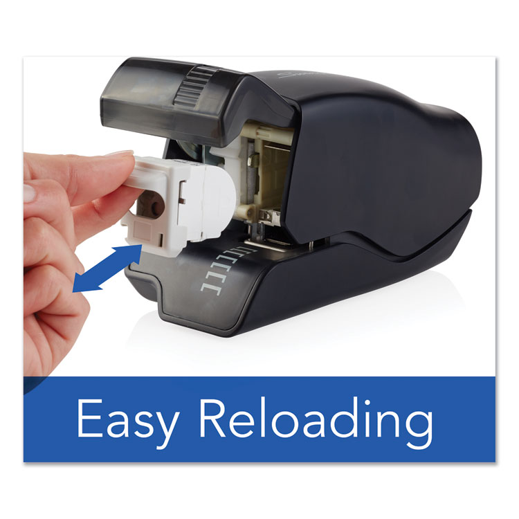 Desktop Cartridge Electric Stapler With Led Guide, 25-Sheet Capacity, Black - Image 5