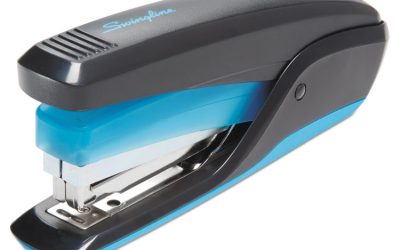 Quicktouch Reduced Effort Full Strip Stapler, 20-Sheet Capacity, Black/blue
