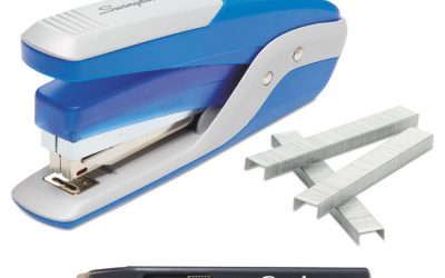 Quick Touch Stapler Value Pack, 28-Sheet Capacity, Blue/silver