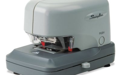 High-Volume Electric Stapler, 30-Sheet Capacity, Gray