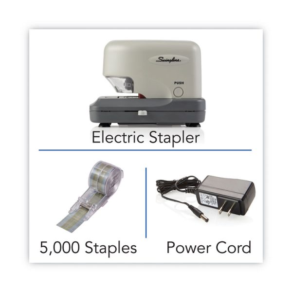 High-Volume Electric Stapler, 30-Sheet Capacity, Gray - Image 3