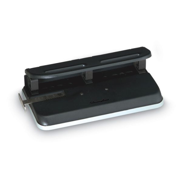 24-Sheet Easy Touch Two- To Seven-Hole Precision-Pin Punch, 9/32" Holes, Black - Image 2